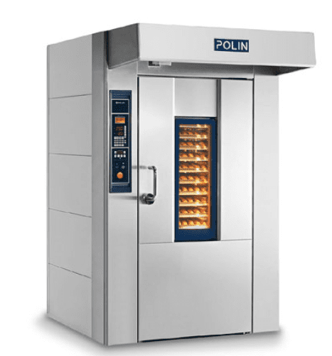 stainless steel double rack oven for commercial kitchen with glass panel on chamber door